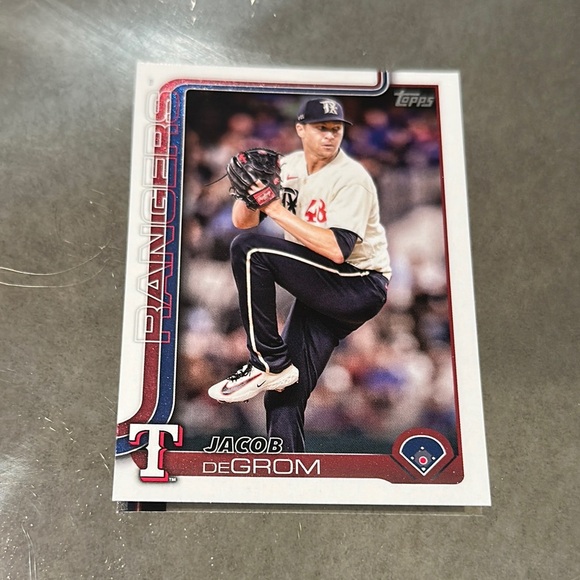 Topps Other - Topps Baseball Card with Red and Blue Accents